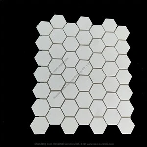 Thảm gạch hình lục giác bằng gốm Alumina dày đặc 92% 95% Alumina