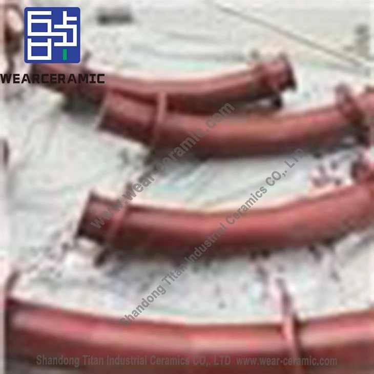 Ceramic Lined Pipe Elbows With Adhesive and Metal