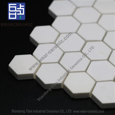 Tấm lót gốm Alumina hình lục giác khảm